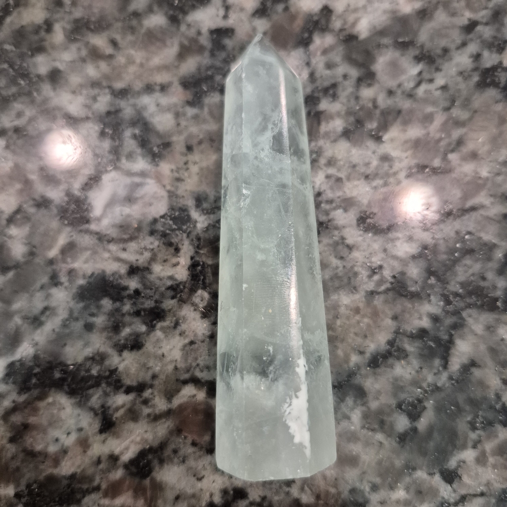 Natural Fluorite Crystal Point Obelisk Tower #K - Picture 8 of 10